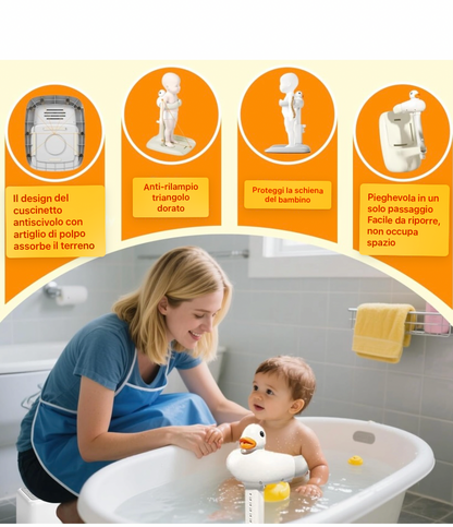 Supporto regolabile per il bagnetto del bambino
